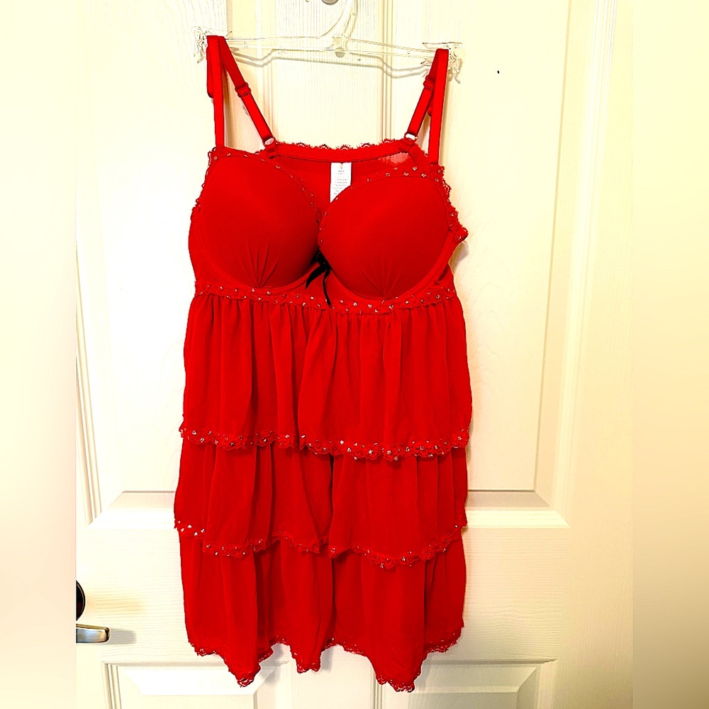 Small Red Layered Lingerie NWOT